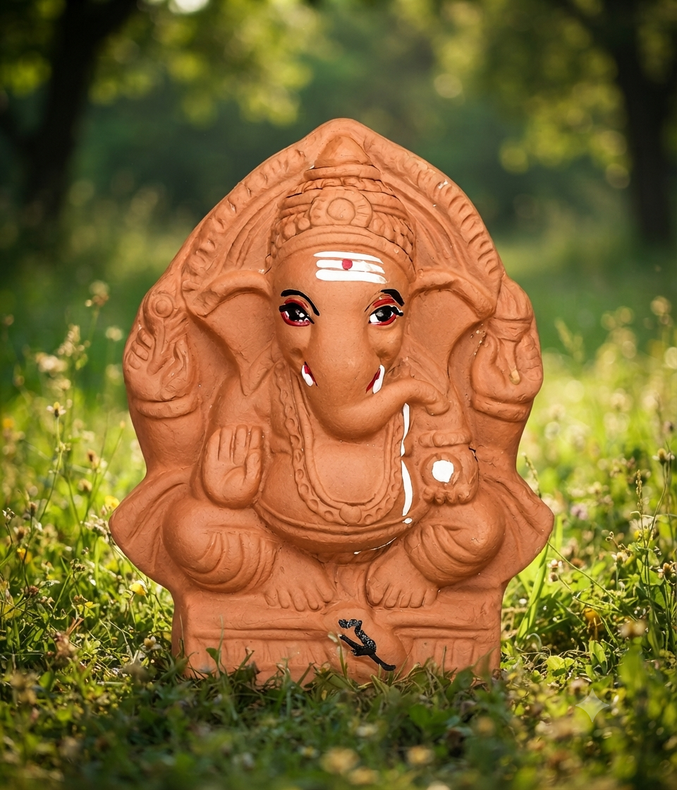 Plantable Ganesha Idol — Eco-Friendly Clay | Ganesh Chaturthi 2026